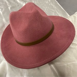 Free People Raspberry colored felt hat- One size